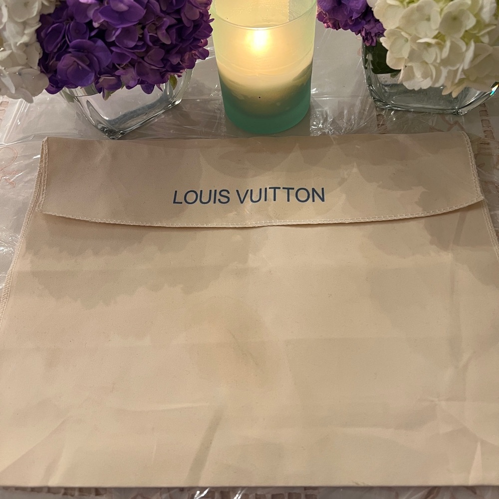 Louis Vuitton Cream Dust Bag ~ 14”x11”